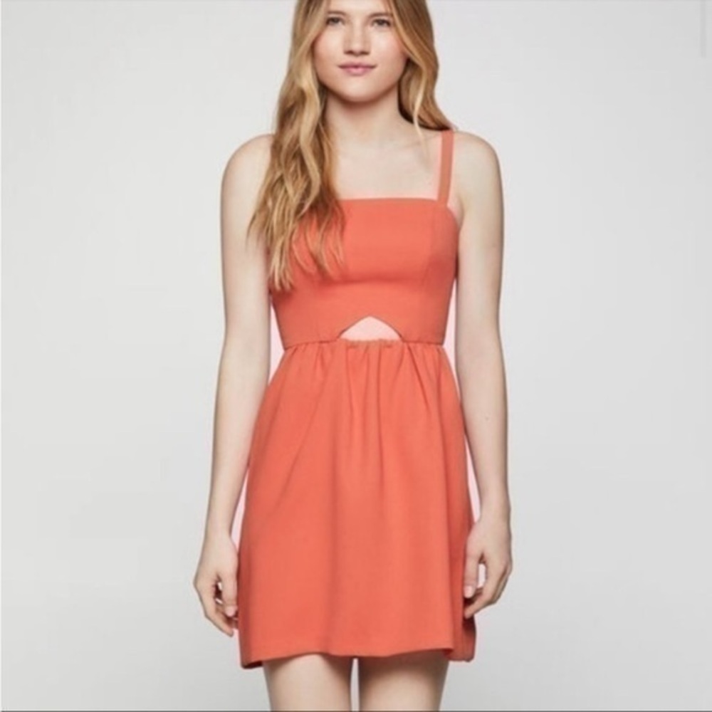 NWOT BCBGeneration Coral Dress with Keyhole Cutout